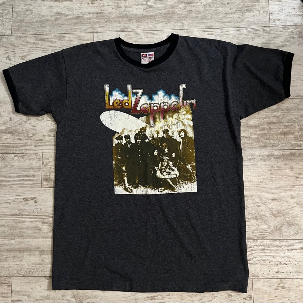 VINTAGE LED ZEPPELIN RINGER T-SHIRT LARGE VTG CONCERT BAND Made In USA!